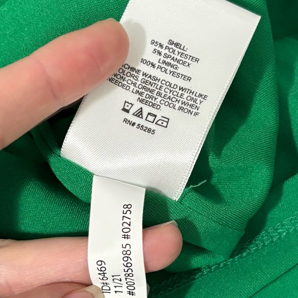 Express Green Satin Cowl Neck Midi Dress Size Medium Holiday Party Formal - Picture 5 of 5